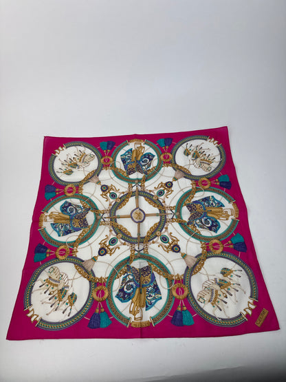 Vintage Celine Baroque Scarf red