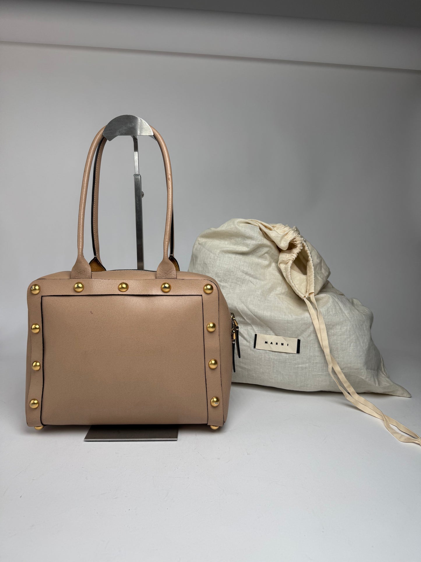 Vintage Marni Leather Bag Beige