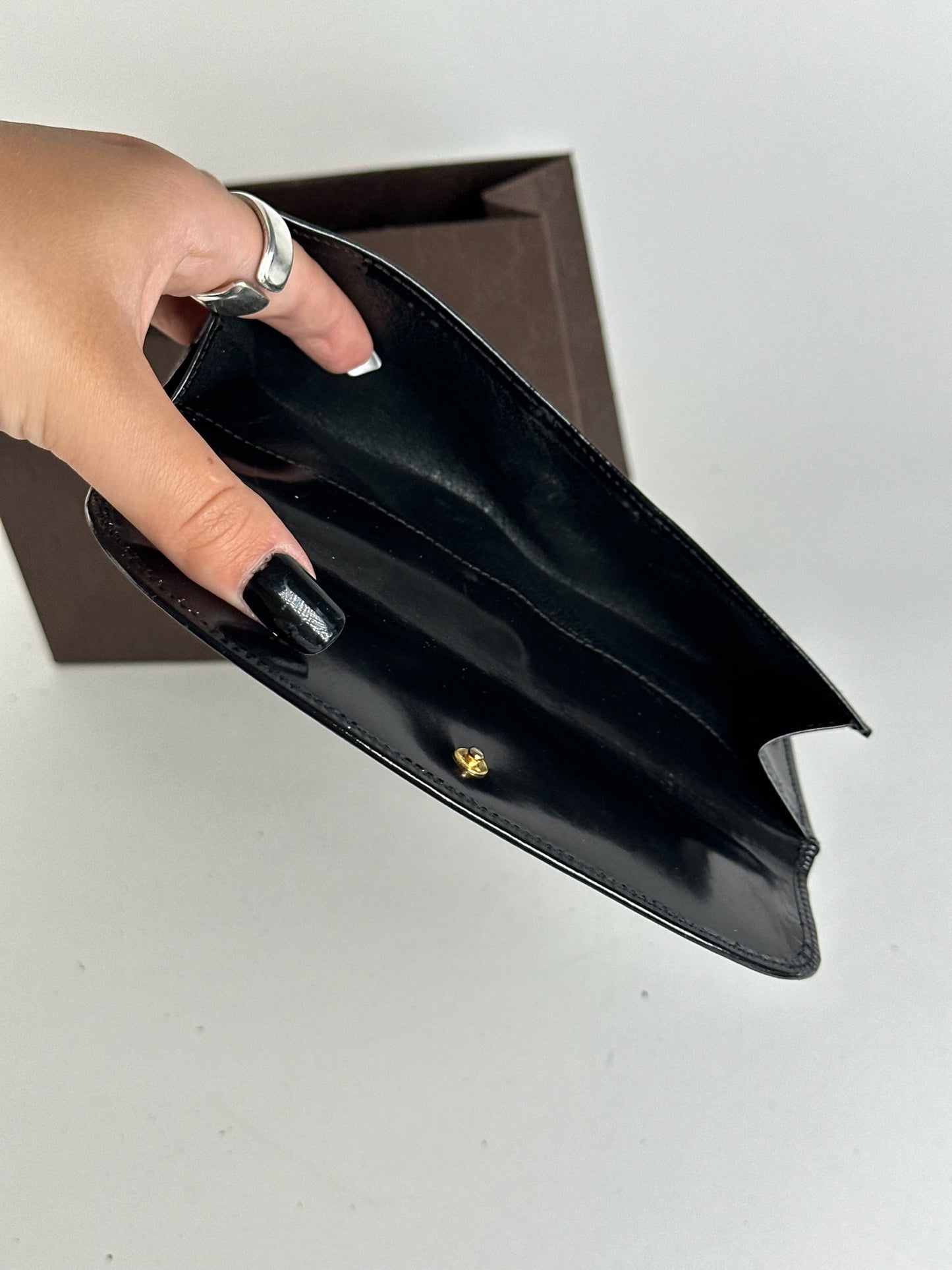 Vintage Gucci Patent Leather wallet black