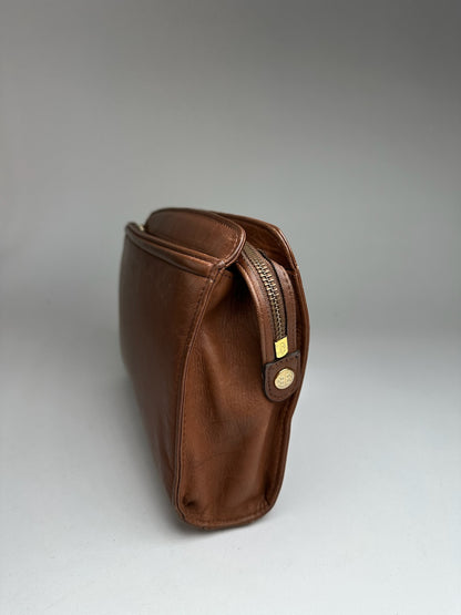 Vintage Balenciaga Leather Clutch/Cosmetic Bag brown