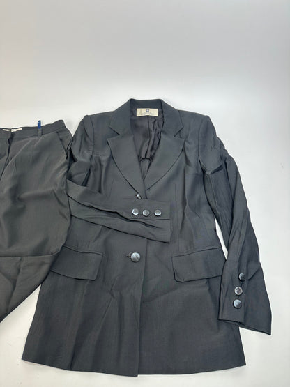 Vintage Givenchy Womens Wool Suit Black 38/M