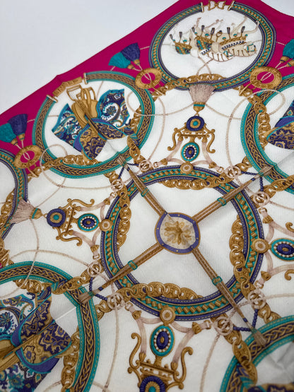 Vintage Celine Baroque Scarf red