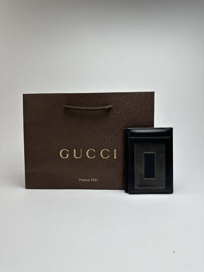 Vintage Gucci Patent Leather Card Holder black