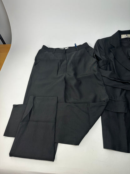 Vintage Givenchy Womens Wool Suit Black 38/M