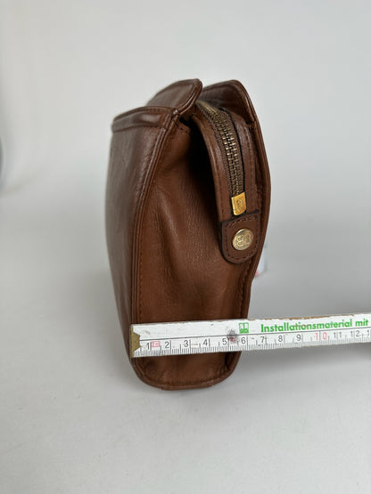 Vintage Balenciaga Leather Clutch/Cosmetic Bag brown