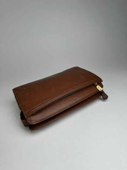 Vintage Balenciaga Leather Clutch/Cosmetic Bag brown