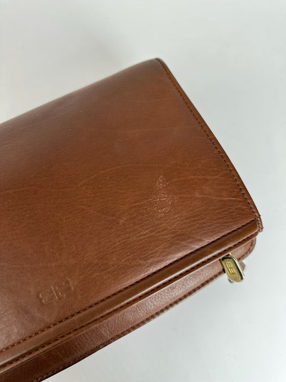 Vintage Balenciaga Leather Clutch/Cosmetic Bag brown