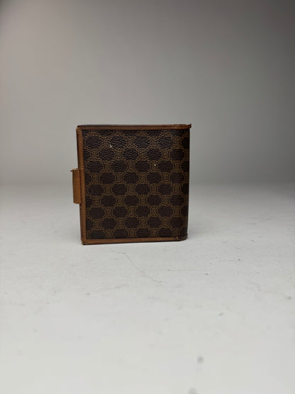 Vintage Celine Triomphe Monogram leather wallet brown