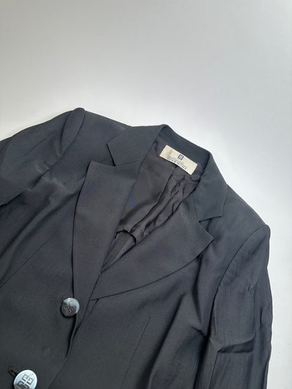 Vintage Givenchy Womens Wool Suit Black 38/M