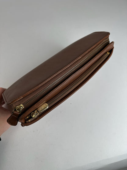 Vintage Balenciaga Leather Clutch/Cosmetic Bag brown