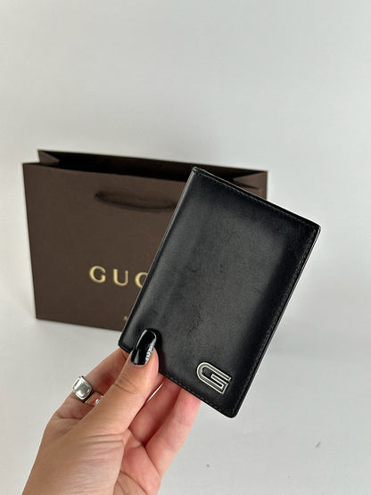 Vintage Gucci Patent Leather Card Holder black