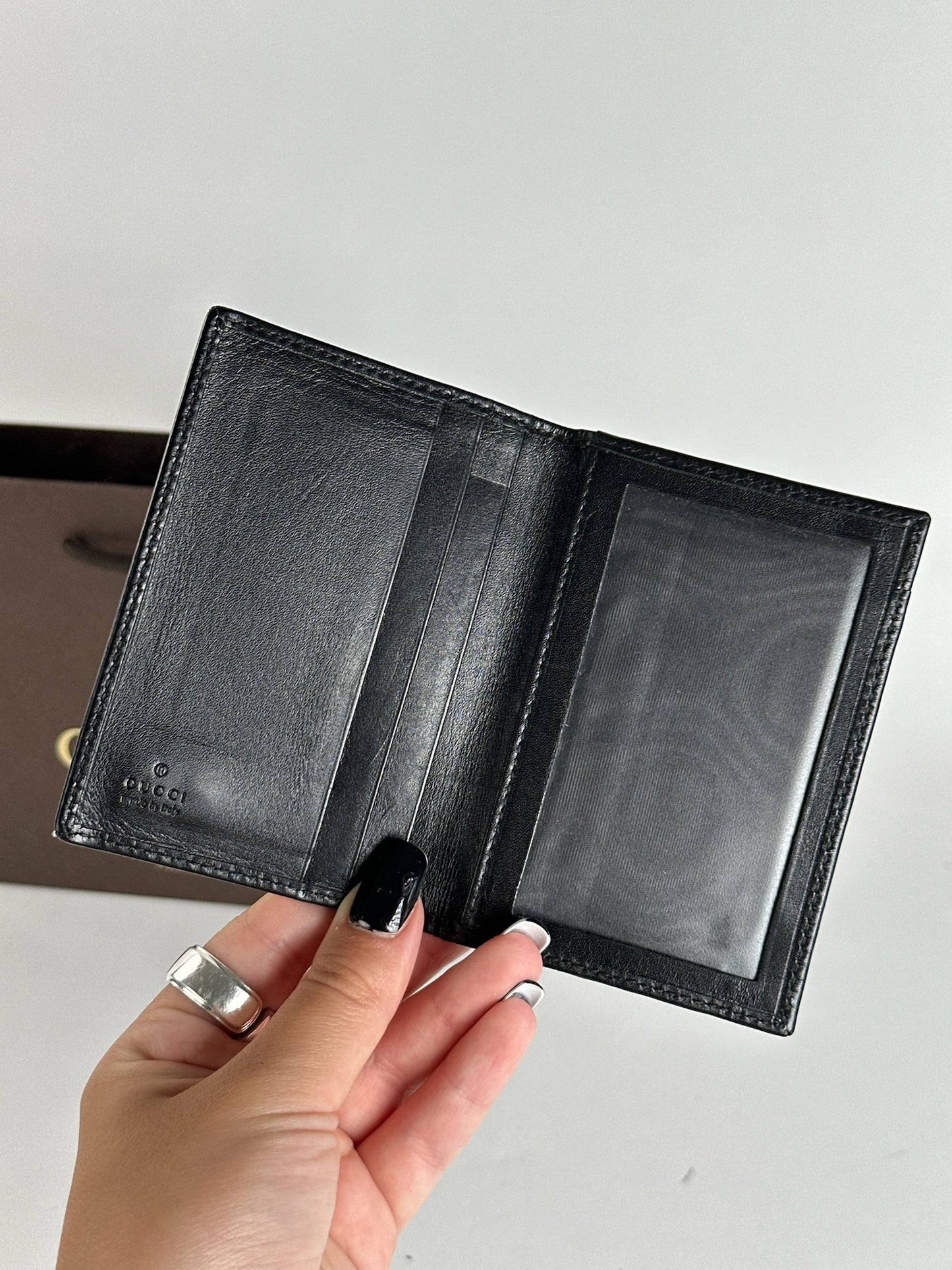 Vintage Gucci Patent Leather Card Holder black