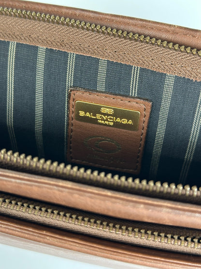 Vintage Balenciaga Leather Clutch/Cosmetic Bag brown