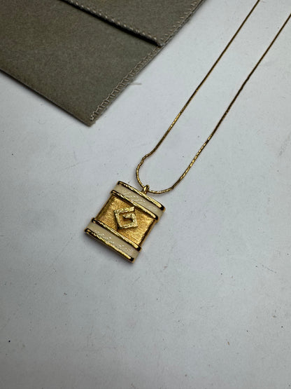 Vintage Givenchy Gold Plated G Collier Golden
