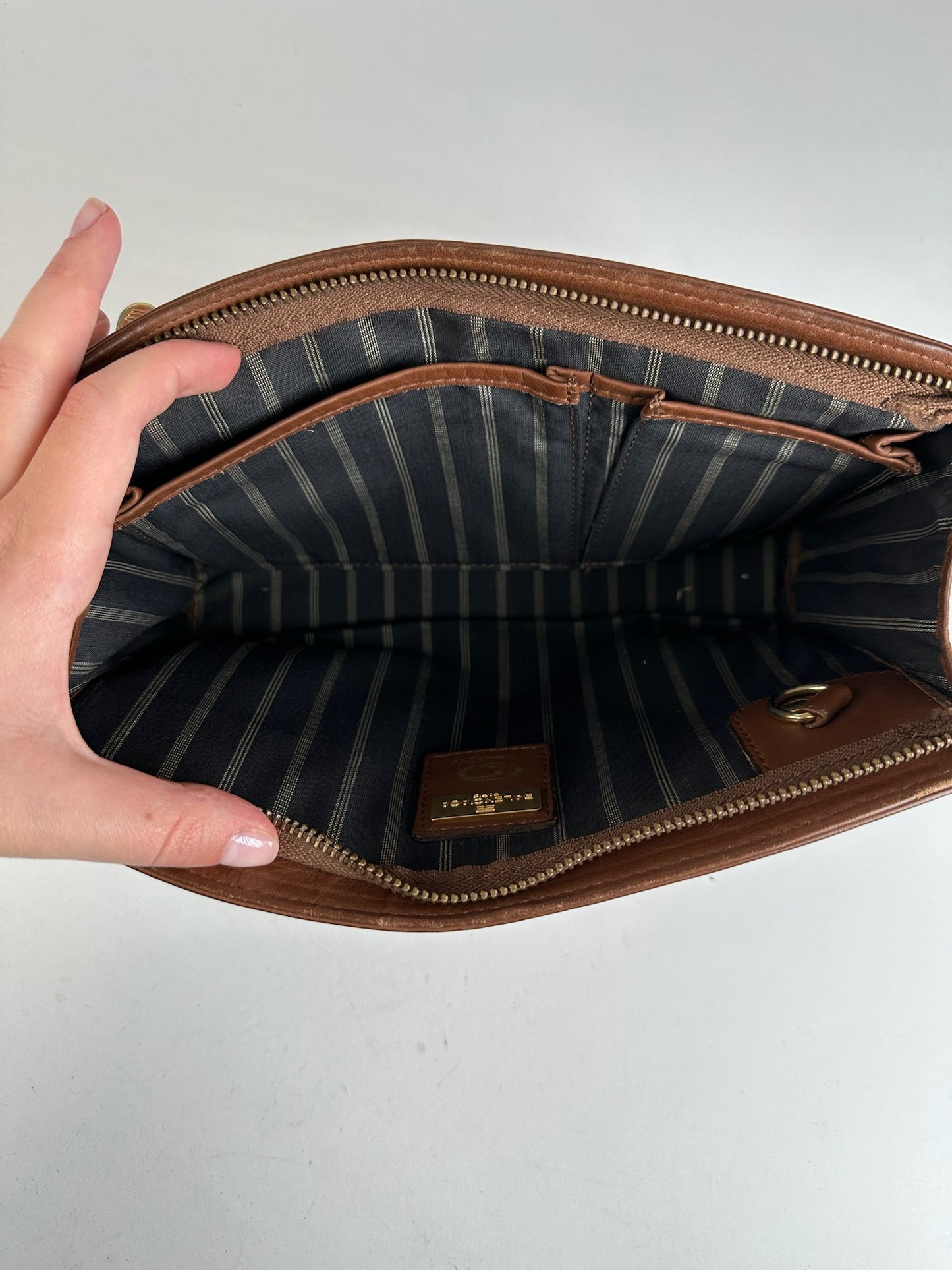 Vintage Balenciaga Leather Clutch/Cosmetic Bag brown