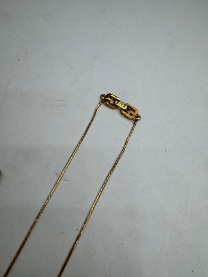 Vintage Givenchy Gold Plated G Collier Golden