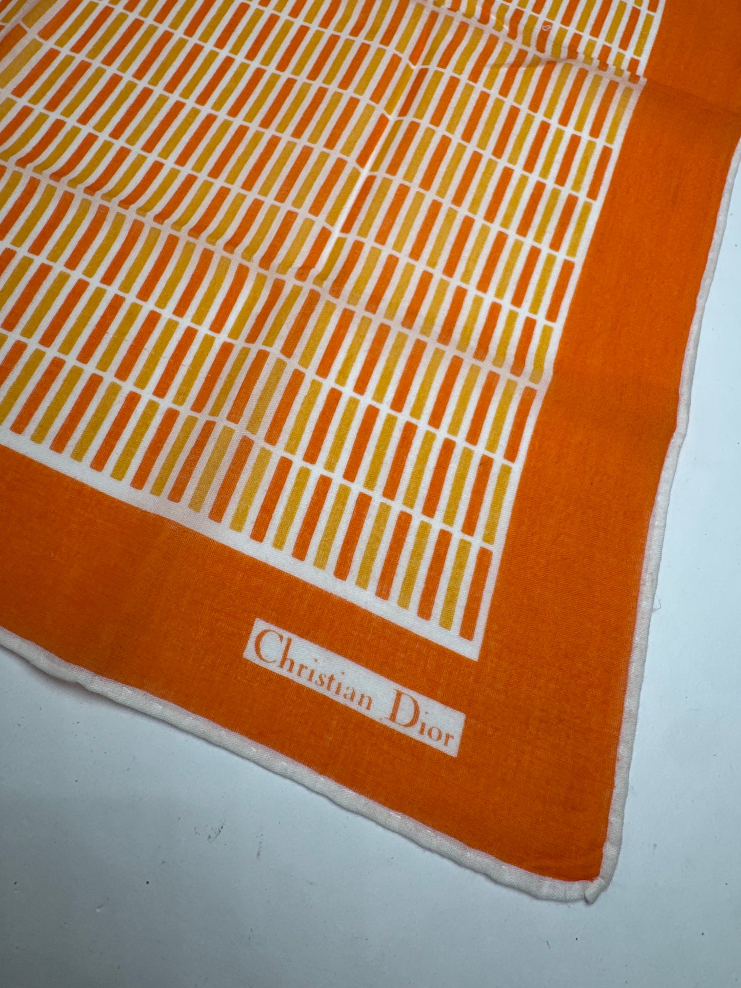 Vintage Dior Scarf Orange striped