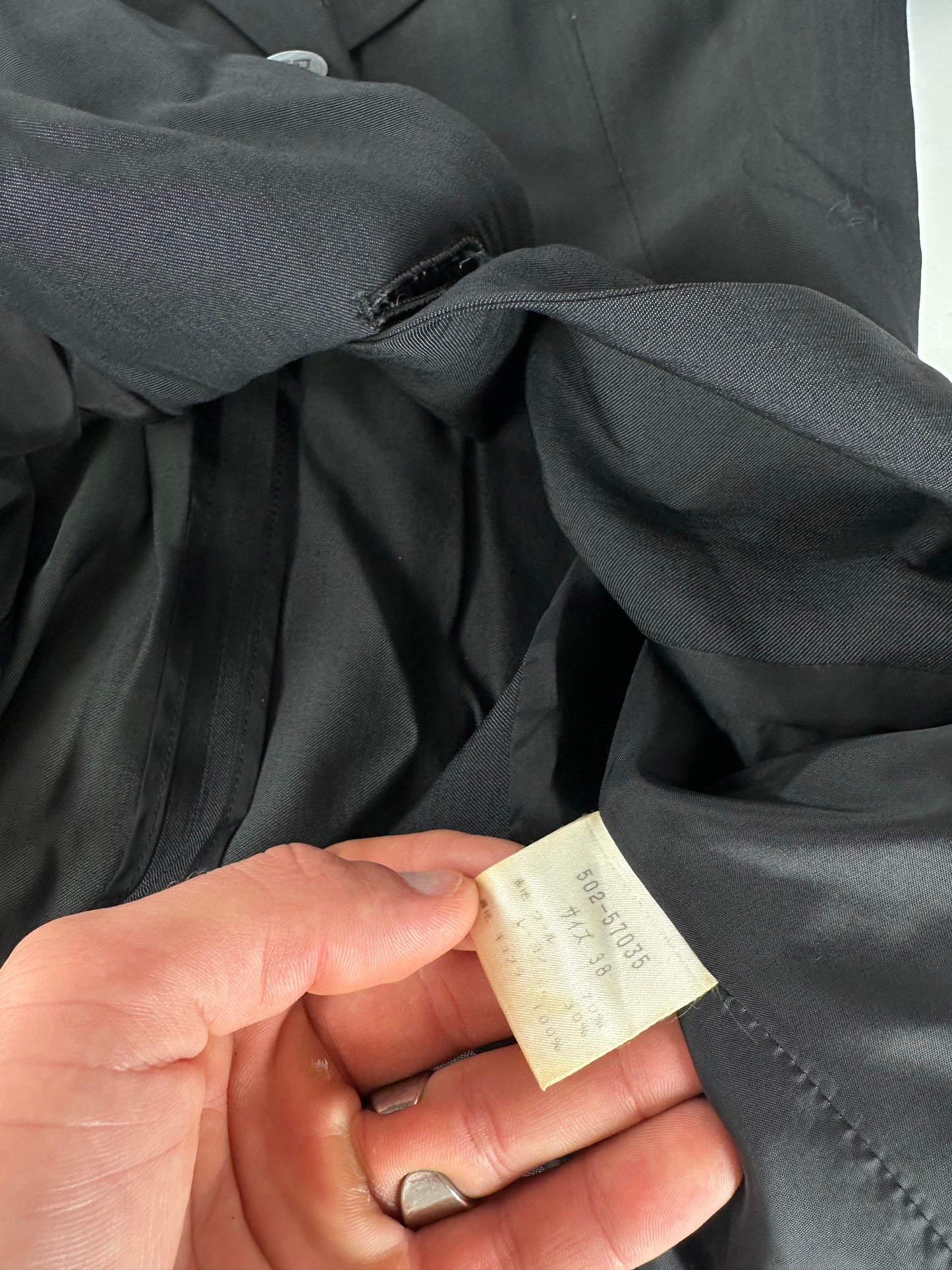 Vintage Givenchy Womens Wool Suit Black 38/M