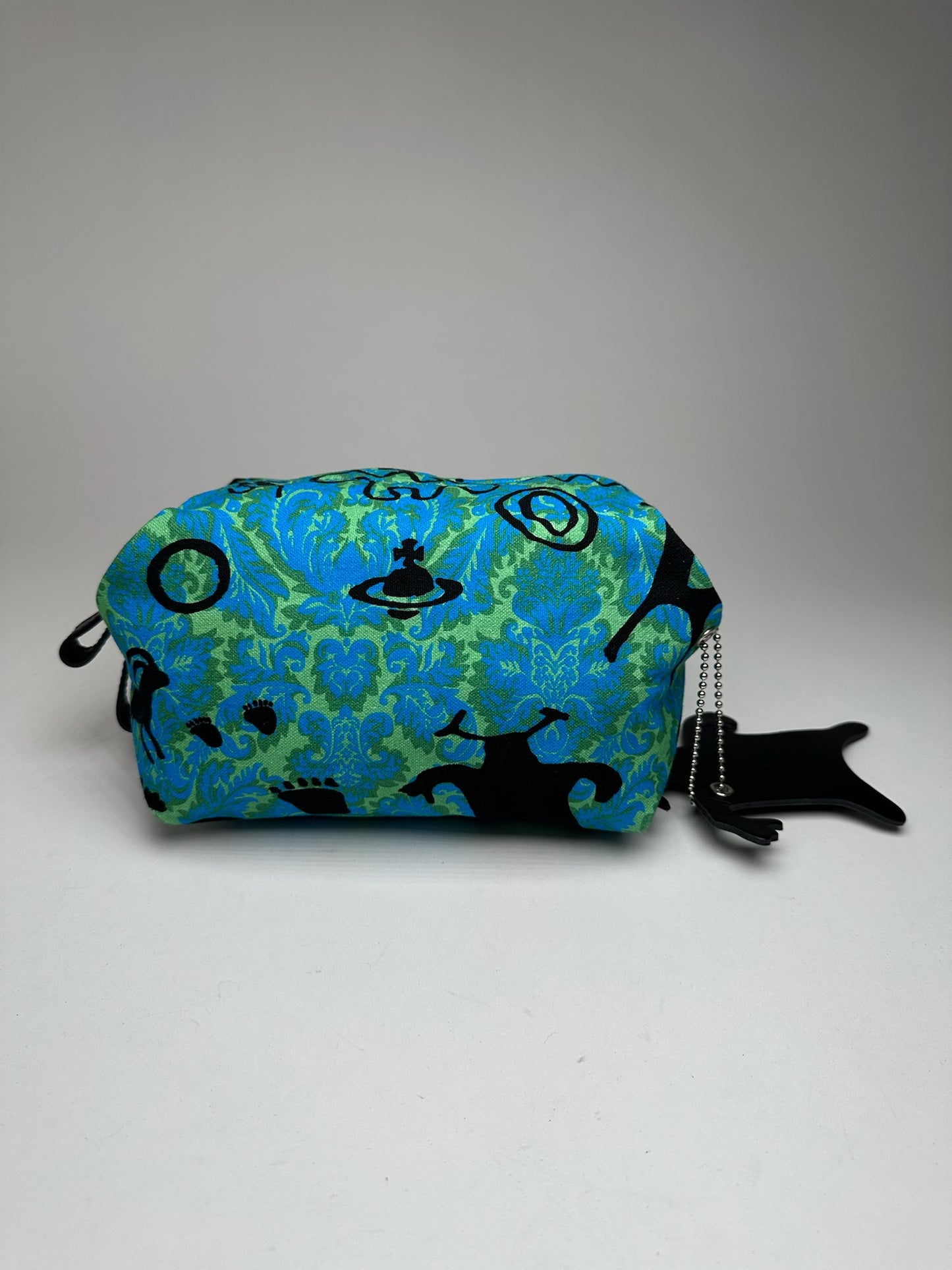 Vintage Vivienne Westwood Canvas Clutch Blue Green Black