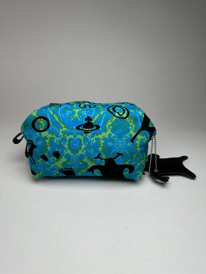 Vintage Vivienne Westwood Canvas Clutch Blue Green Black