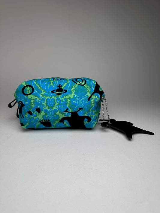 Vintage Vivienne Westwood Canvas Clutch Blue Green Black