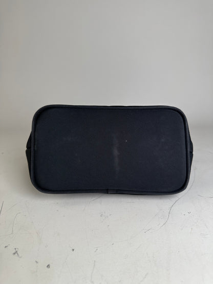 Vintage Courreges Chain Shoulder Bag Black Nylon Silver