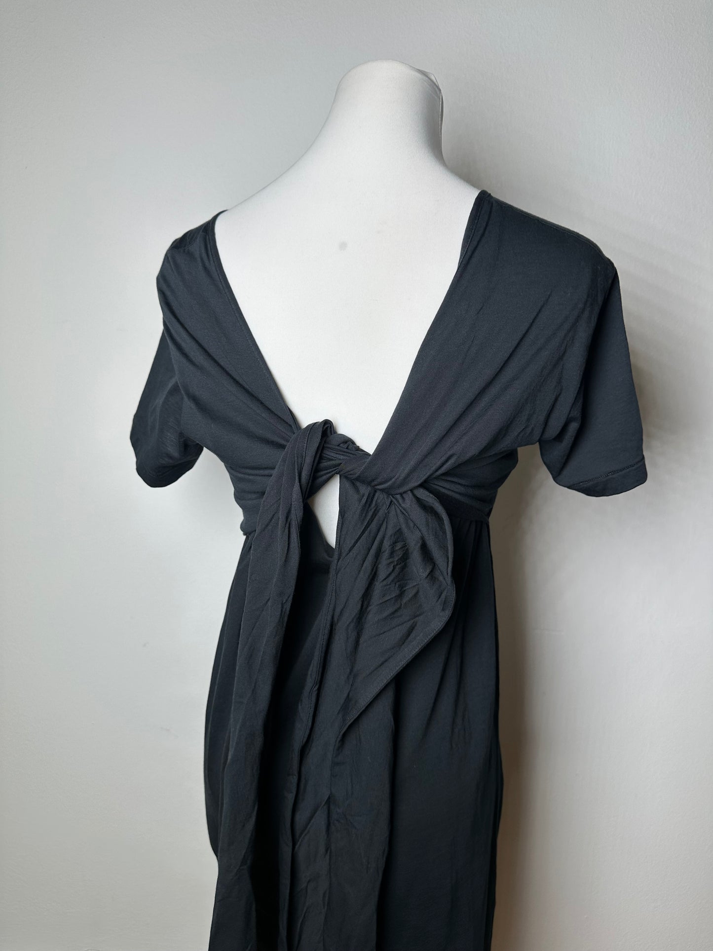 Vintage Saint Laurent Cotton Dress Black M