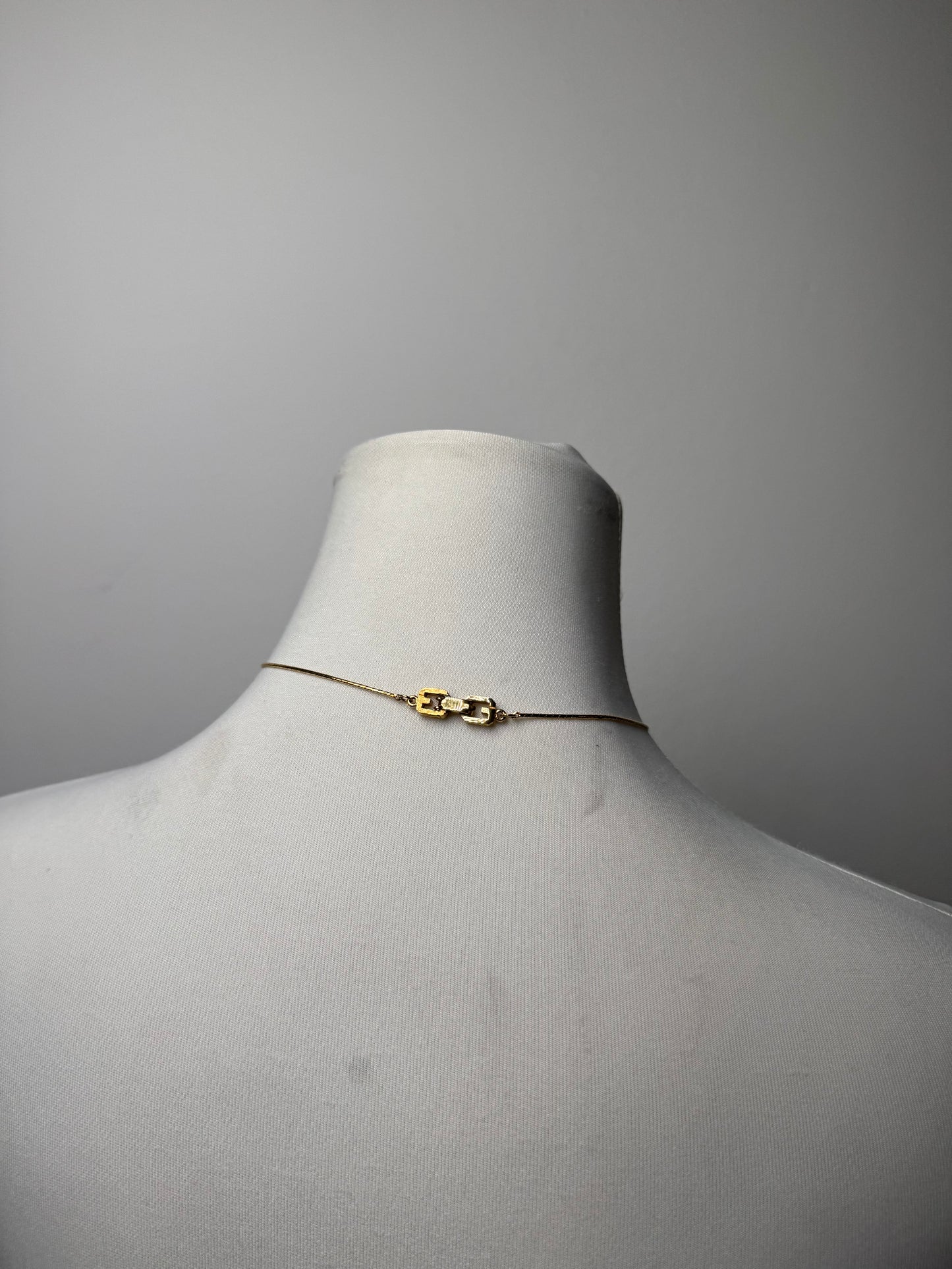 Vintage Givenchy Gold Plated G Collier Golden