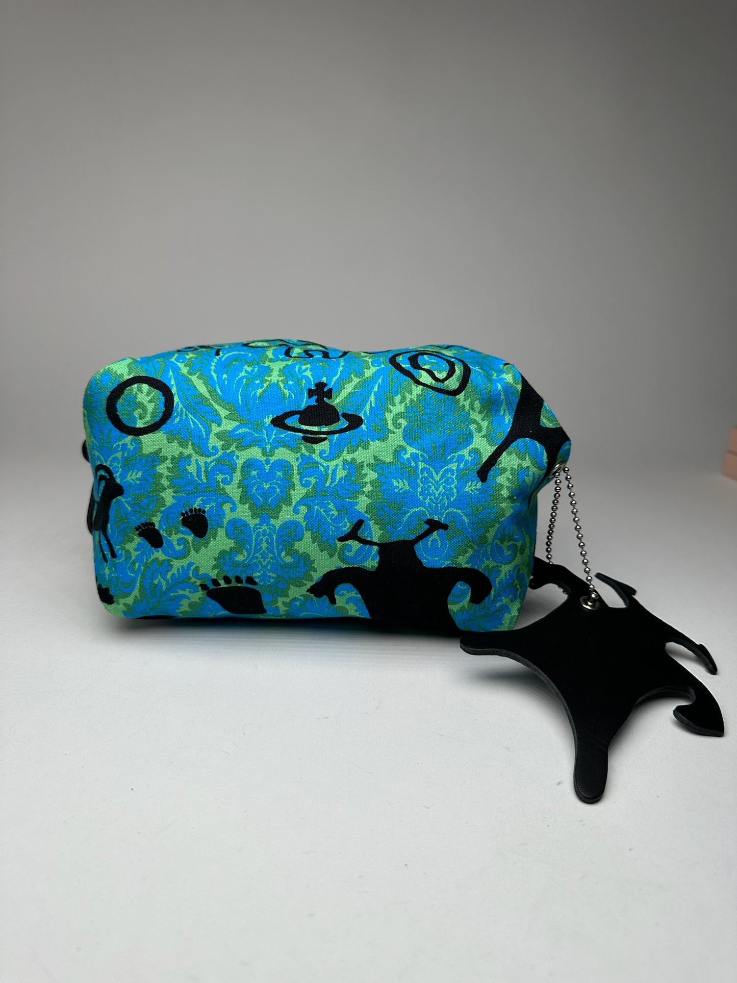 Vintage Vivienne Westwood Canvas Clutch Blue Green Black