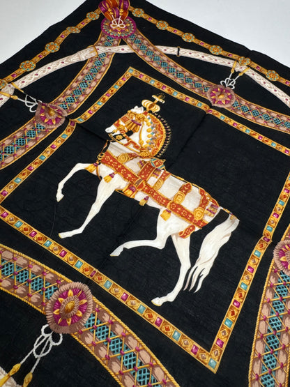 Vintage Celine Baroque scarf gold black