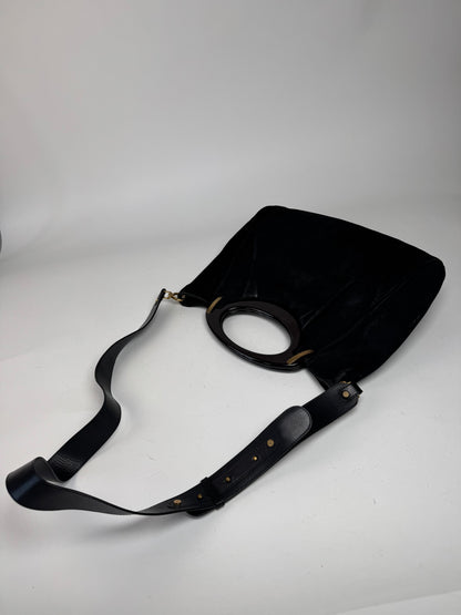 Vintage Marni 2Way Suede Leather Bag Black