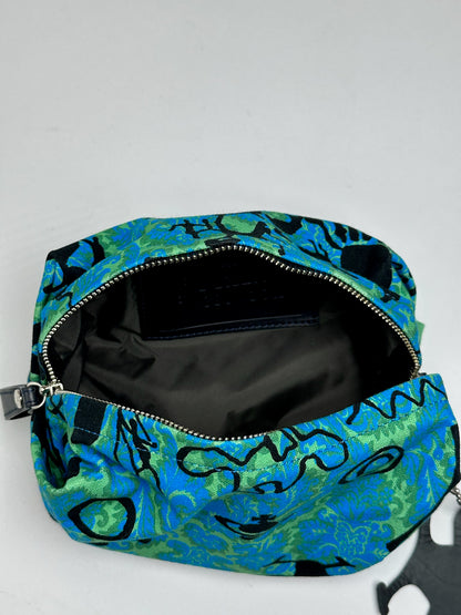 Vintage Vivienne Westwood Canvas Clutch Blue Green Black