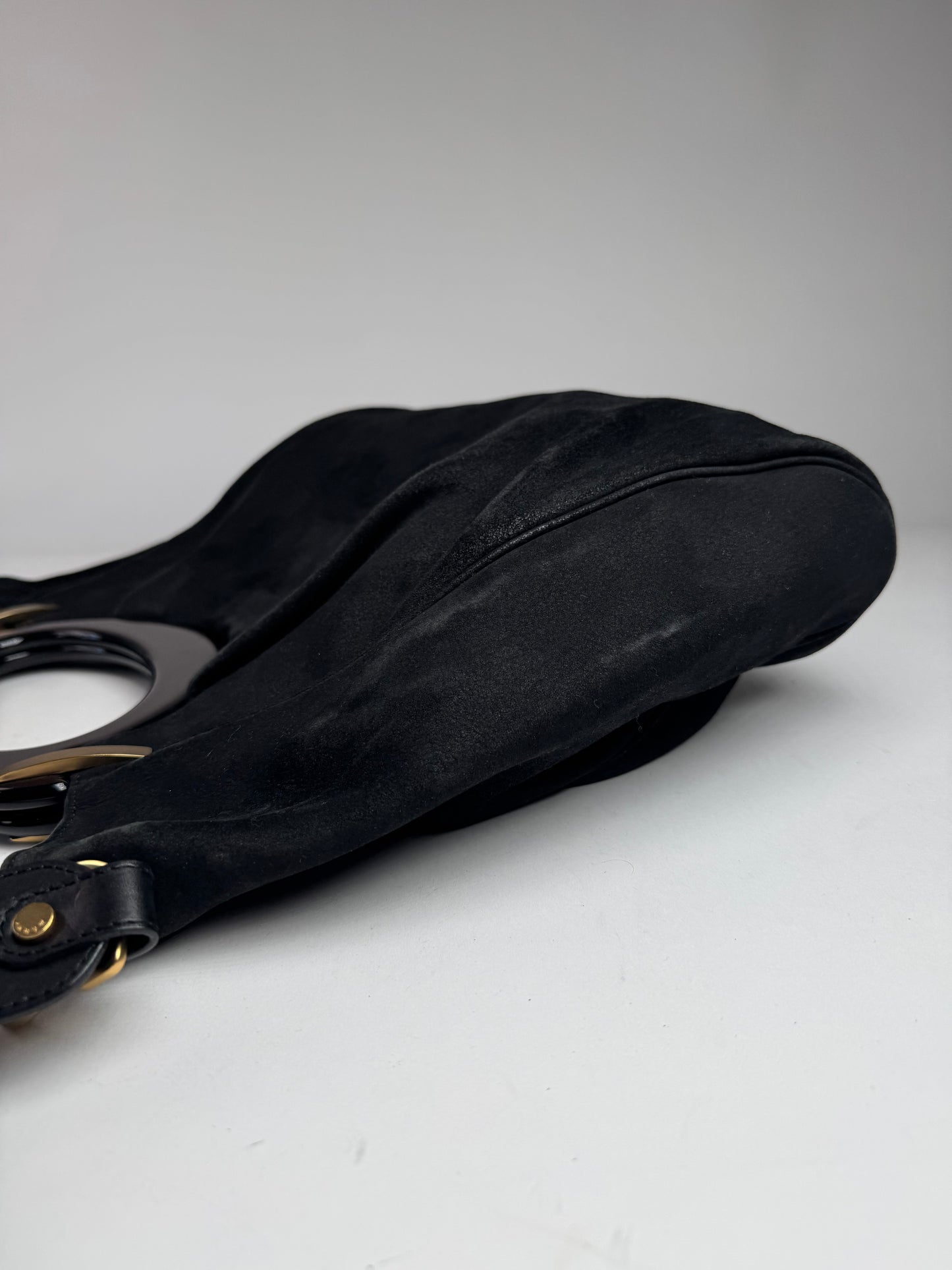 Vintage Marni 2Way Suede Leather Bag Black