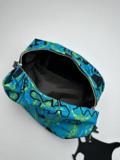 Vintage Vivienne Westwood Canvas Clutch Blue Green Black