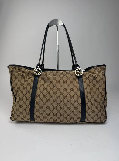 Vintage Gucci GG Canvas Tote Brown