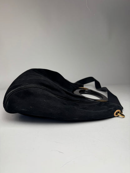 Vintage Marni 2Way Suede Leather Bag Black