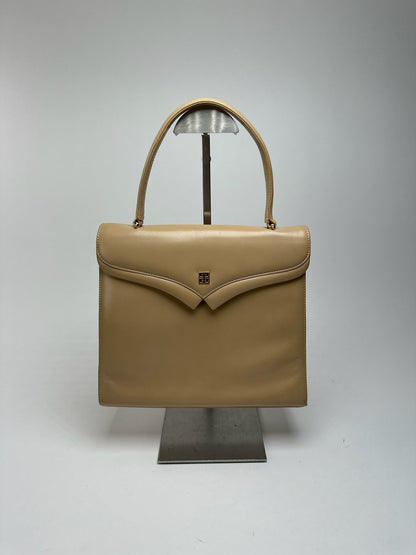Sac vintage en cuir beige Givenchy
