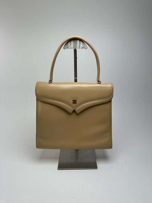 Sac vintage en cuir beige Givenchy