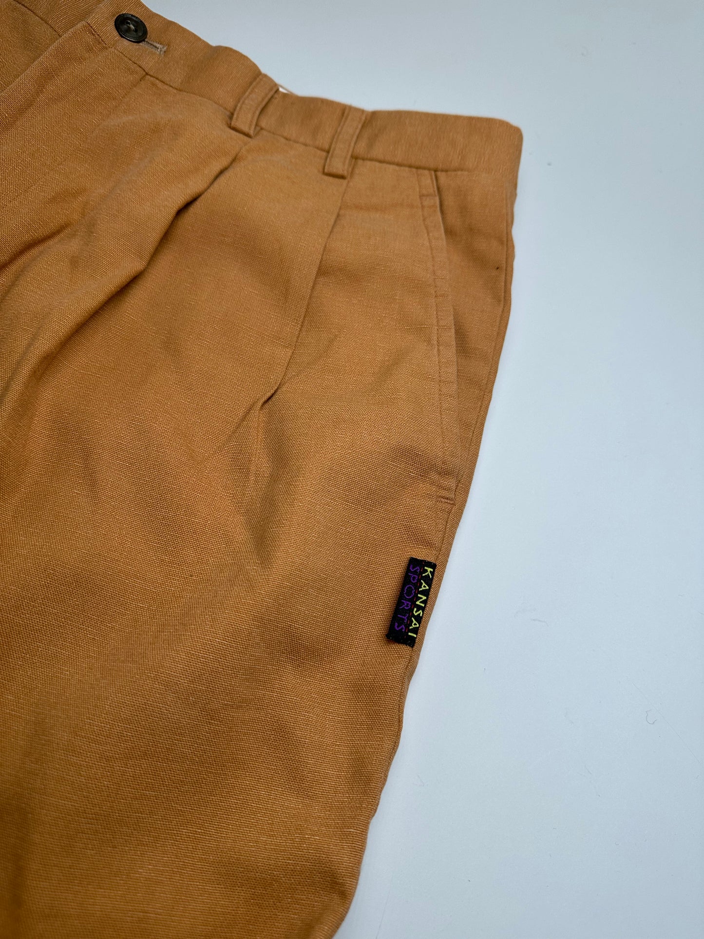 Vintage Kansai Yamamoto Cotton Blend Trousers Tan M