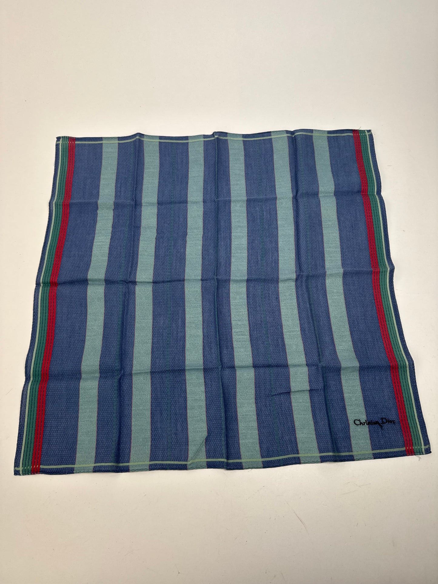 Vintage Dior Scarf Blue Striped