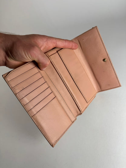 Vintage Gucci Monogram Wallet beige pink