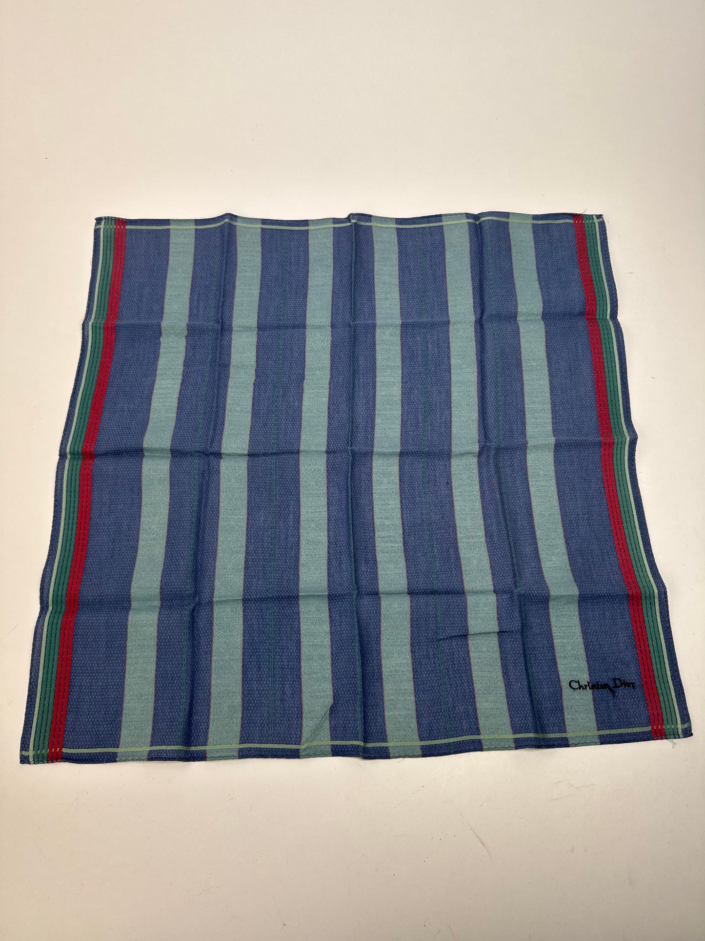 Vintage Dior Scarf Blue Striped