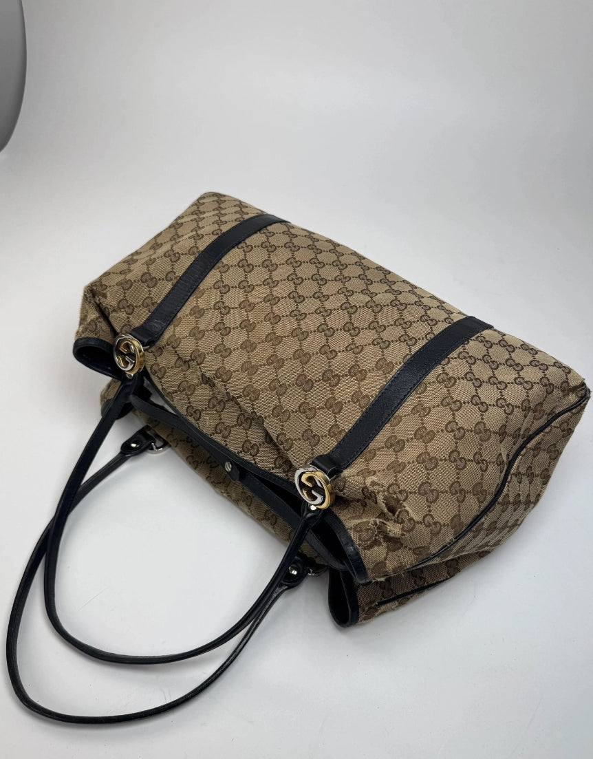 Vintage Gucci GG Canvas Tote Brown