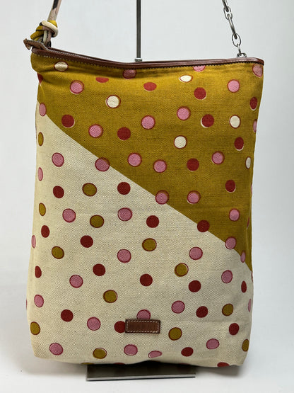 Vintage Marni Polka Dot Canvas Hobo Bag Early 2000s Yellow Pink