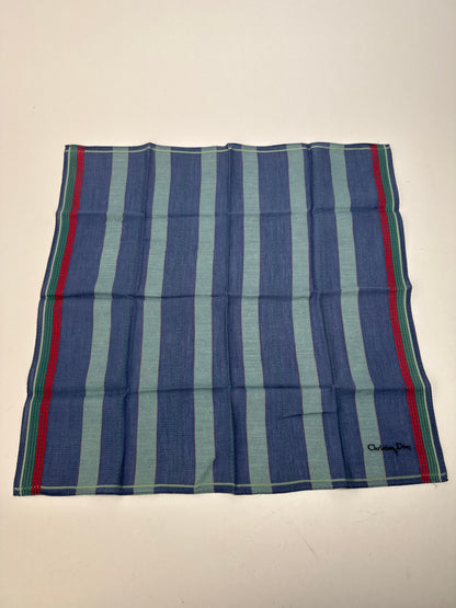 Vintage Dior Scarf Blue Striped