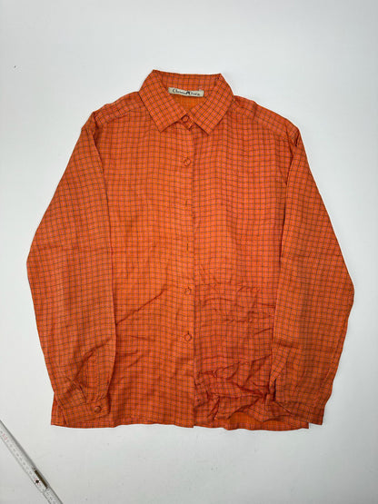 Vintage Dior Checked Shirt orange black