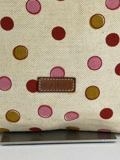 Vintage Marni Polka Dot Canvas Hobo Bag Early 2000s Yellow Pink