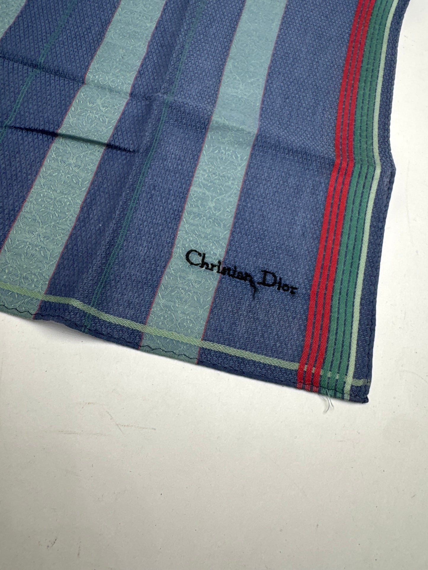 Vintage Dior Scarf Blue Striped