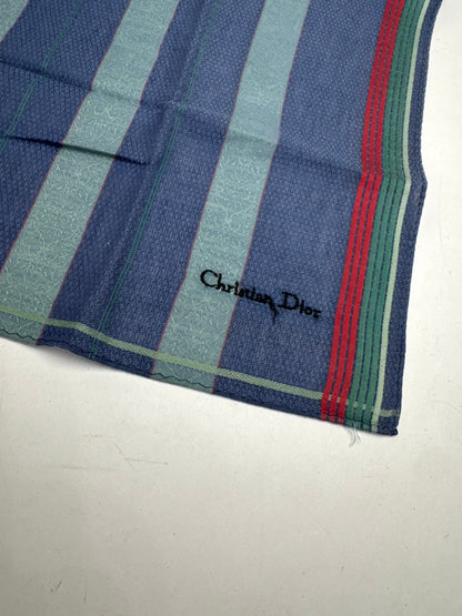 Vintage Dior Scarf Blue Striped