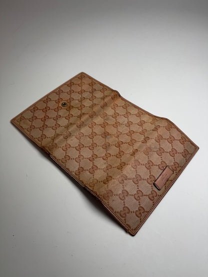 Vintage Gucci Monogram Wallet beige pink